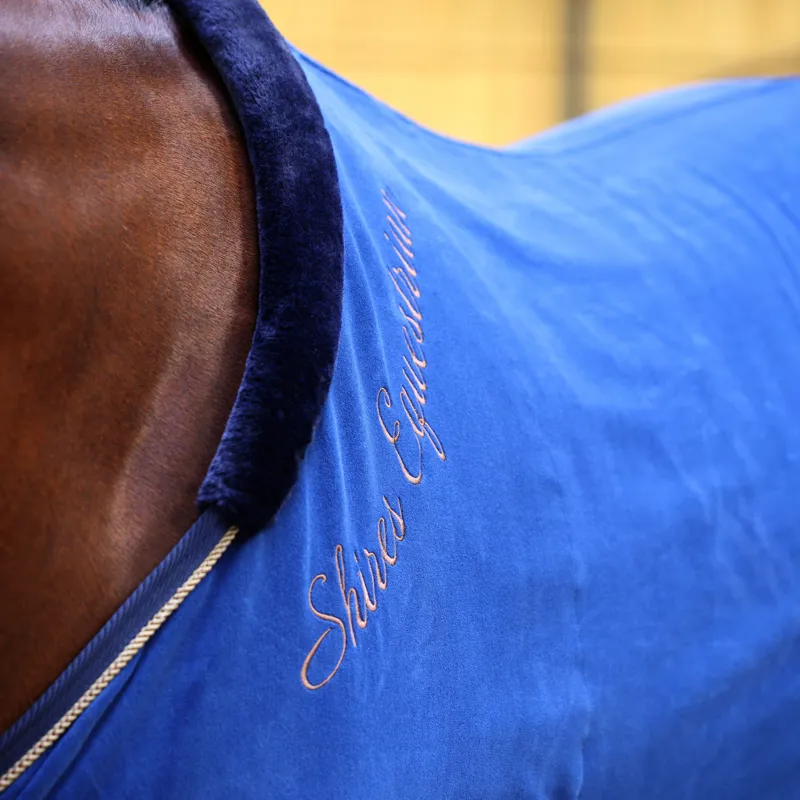 Shires Deluxe Fleece Show Rug in Navy-7