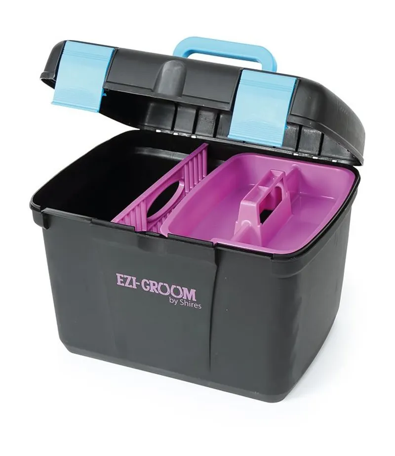 Shires Ezi Groom Deluxe Tack Box in Black-1