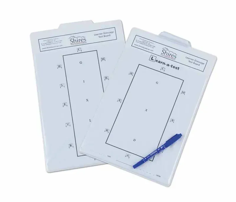 Shires Learner Dressage Test Board in White