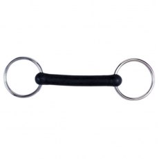 Korsteel Flexi Rubber Mullen Mouth Loose Ring Snaffle Bit