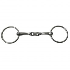 JP Korsteel Stainless Steel French Link Loose Ring Snaffle Bit