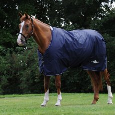 Saxon Defiant 600D Standard Neck Medium Turnout Rug Navy/White