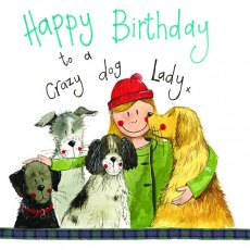 Alex Clark Dog Lady Birthday Card