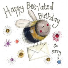 Alex Clark Bee Lated Birthday Card