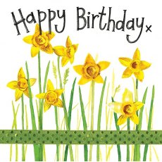 Alex Clark Daffodils Birthday Card Small