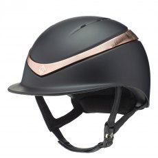 Charles Owen Halo Riding Hat Black Matt/Rose Gold