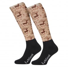 LeMieux Footsie Socks Prancing Reindeer