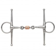 Shires Full Cheek Snaffle with Copper Peanut 6328