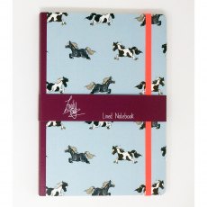 Emily Cole Pony Pattern (Coral Elastic) Notebook