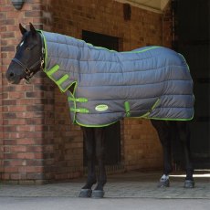 WeatherBeeta ComFiTec 210D Channel Quilt Combo Neck Medium Grey Stable Rug