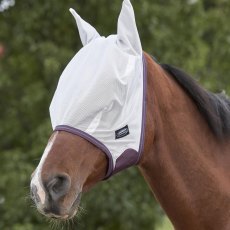 UV Protection Shires Highlander Plus Sun Shade Horse/Pony Fly Combo in Grey 
