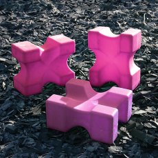 PolyJumps Pink Mini Blocks | 6 Pack