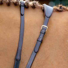 LeMieux Soft Rubber Reins Brown/Brass