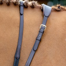 LeMieux Soft Rubber Reins Brown/Brass LeMieux Soft Rubber Reins Brown/Brass