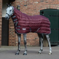 WeatherBeeta ComFiTec 210D Channel Quilt Combo Neck Medium Maroon Stable Rug