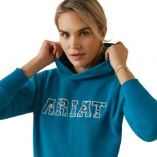 Ariat Ladies 3D Logo 2.0 Hoodie Mosaic Blue  