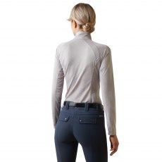 Ariat Ladies Sunstopper 1/4 Zip Baselayer Silver Sconce 