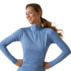 Ariat Ladies Sunstopper 1/4 Zip Baselayer Ashleigh Blue