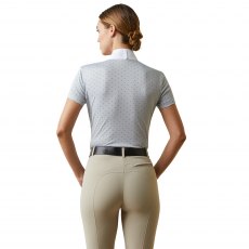 Ariat Ladies Aptos Show Shirt Pearl Grey Dot  