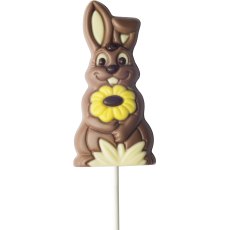 Milk Chocolate Bunny With Flower Lolly