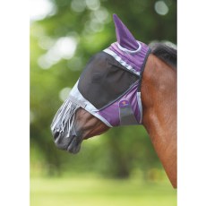 Shires Deluxe Fly Mask with Nose Fringe Shires Deluxe Fly Mask with Nose Fringe