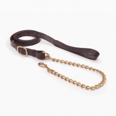 Velociti Gara Leather Lead Rein With Brass Chain