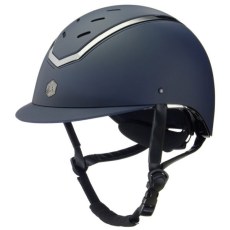 Charles Owen Kylo Riding Hat Navy Matt/Pewter  Charles Owen Kylo Riding Hat Navy Matt/Pewter