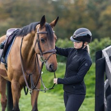 Charles Owen Kylo Riding Hat Sparkly Black Gloss/Rose Gold