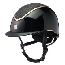 Charles Owen Kylo Riding Hat Sparkly Black Gloss/Rose Gold Charles Owen Kylo Riding Hat Sparkly Black Gloss/Rose Gold