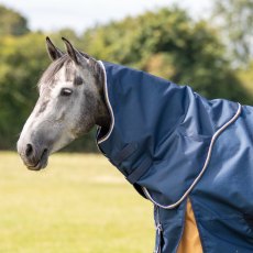 Shires Highlander Plus Lite Turnout Rug Neck Cover Navy