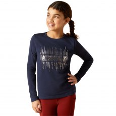 Ariat Junior Glitz Tee Navy Eclipse