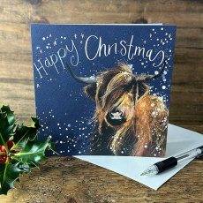 Alex Clark Highland Cow in the Snow Christmas Card