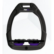 Flex On Safe-On Inclined Ultra Grip Safety Stirrups Black/Black/Purple