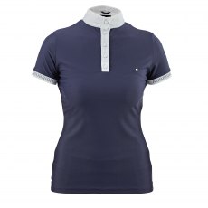 Aubrion Attley Show Shirt - Young Rider Navy