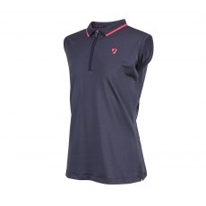 Aubrion Poise Sleeveless Tech Polo - Young Rider Navy