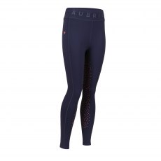 Aubrion Non Stop Riding Tights - Young Rider Navy