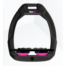 Flex On Safe-On Inclined Ultra Grip Safety Stirrups Black/Black/Light Pink