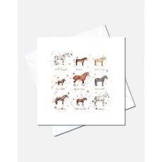 Eleanor Tomlinson Horse Breeds Greeting Card