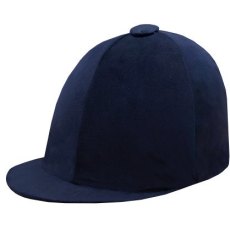 Equetech Junior Premium Velvet Hat Silk Navy