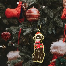 Equetech Christmas Decorations - Chocolate Labrador Equetech Christmas Decorations - Chocolate Labrador