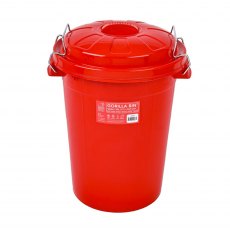 Red Gorilla Bin With Lid Red  