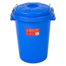 Red Gorilla Bin With Lid Blue 