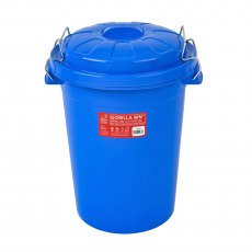 Red Gorilla Bin With Lid Blue 