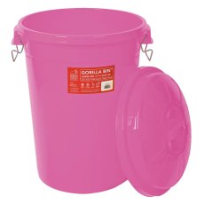 Red Gorilla Bin With Lid Pink  Red Gorilla Bin With Lid Pink