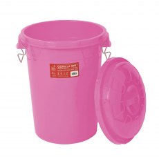 Red Gorilla Bin With Lid Pink 