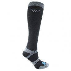 Woof Wear Long Bamboo Waffle Riding Socks Black