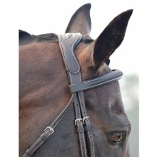 Collegiate Comfitec Opulux Fancy Stitch Padded Hanoverian Bridle Dark Brown