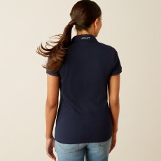 Ariat Womens Prix 3.0 Short Sleeve Polo Navy Eclipse