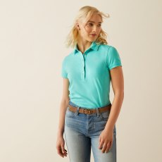 Ariat Womens Prix 3.0 Short Sleeve Polo Pool Blue