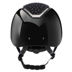 Charles Owen Kylo Riding Hat Black Gloss/Chrome Crystal Charles Owen Kylo Riding Hat Black Gloss/Chrome Crystal